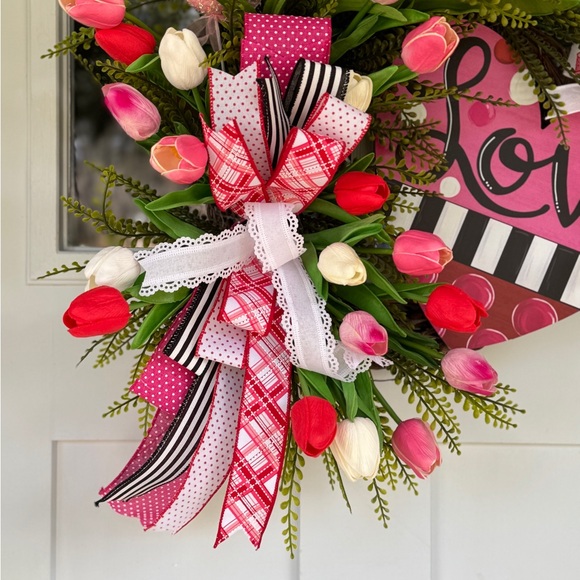 SOLD LOCALLY Love Valentine’s Day Wreath - Picture 3 of 10